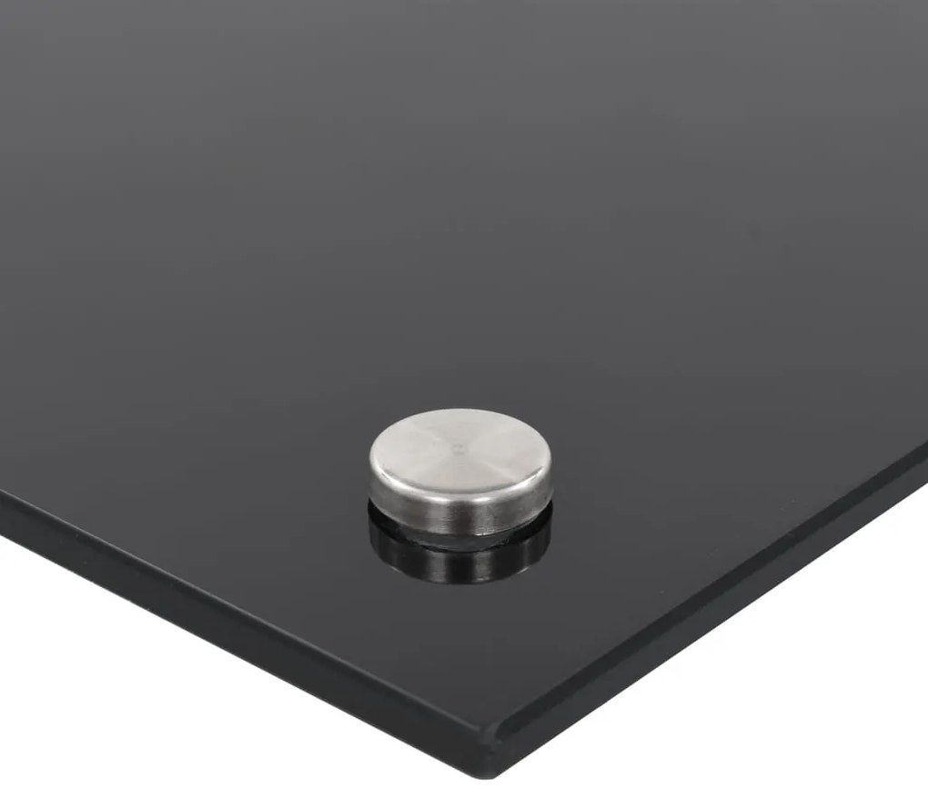 vidaXL Πλάτη Κουζίνας Μαύρη 70 x 60 εκ. από Ψημένο Γυαλί