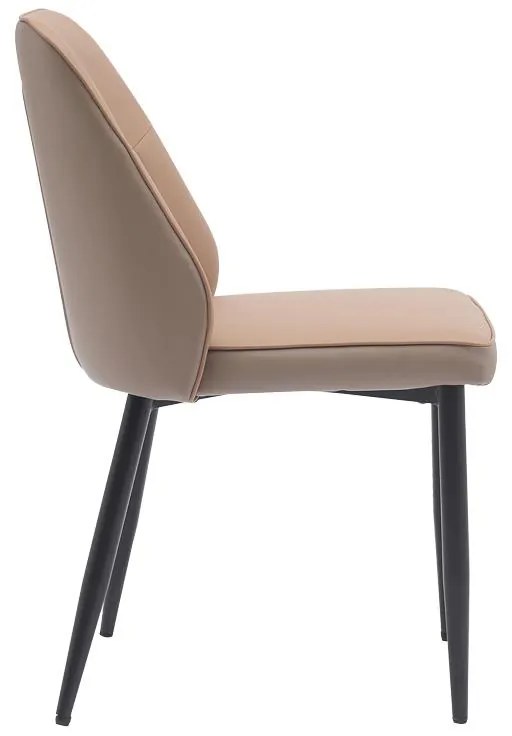 Καρέκλα Onyer καφέ-γκρι pu με πόδι μαύρο μέταλλο 48x60x83εκ 48x60x83 εκ.