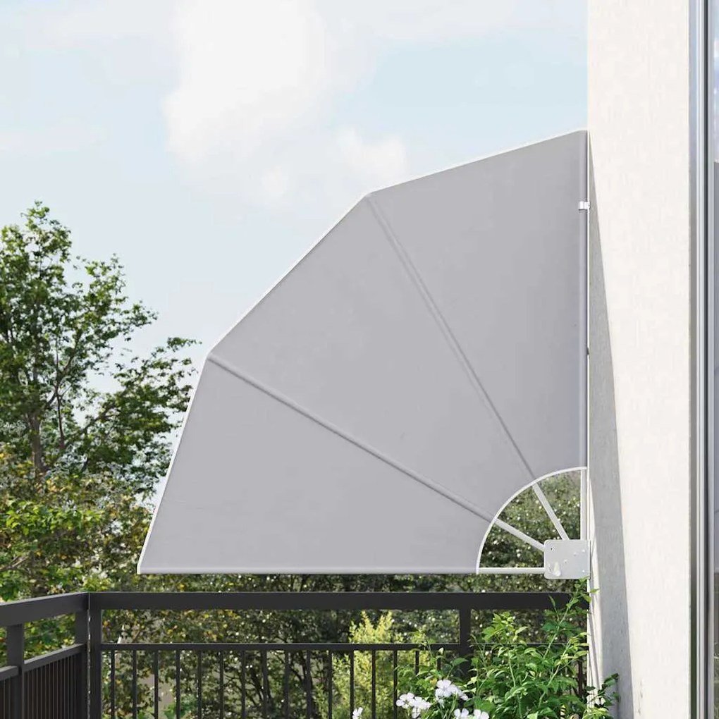 vidaXL Αδιάφανο σκίαστρο μπαλκονιού Γκρι 115 x 115 εκ Πολυεστέρας