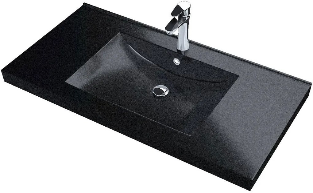 Νιπτήρας Sanitec Alba-Metallic Space-Μήκος 90 εκ.