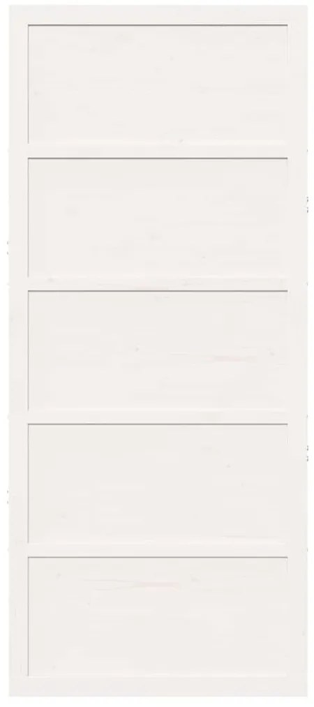 vidaXL Πόρτα αχυρώνα Λευκό 100 x 2,5 x 208 εκ. Στερεά ξυλεία πεύκου
