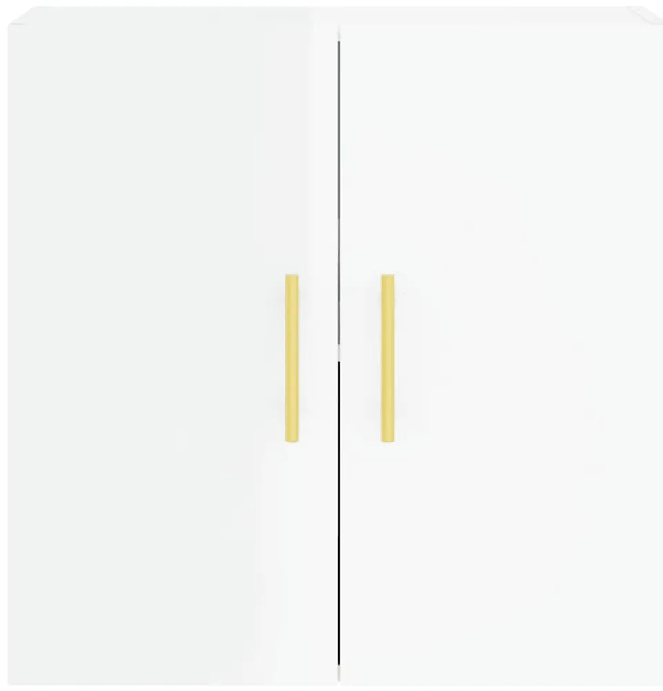 vidaXL Ντουλάπι Τοίχου Γυαλιστερό Λευκό 60x31x60 εκ Επεξεργασμένο Ξύλο