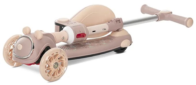 Πατίνι Scooter με Φως &amp; Μουσική Swiftie Τρίτροχο Αναδιπλούμενο με Κάθισμα  Beige  10390220001 Lorelli