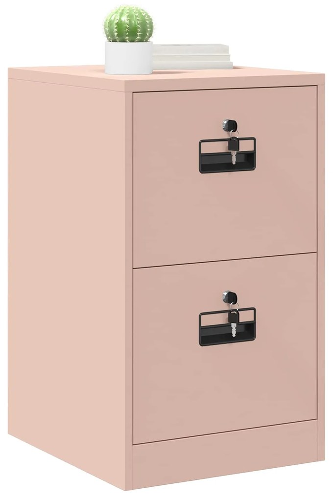 vidaXL Ντουλάπα Αρχείων Ροζ 44 x 50 x 106.5 εκ Ψυχρής Έλασης Χάλυβας