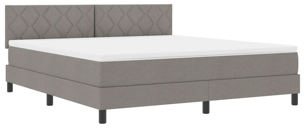 vidaXL Κρεβάτι Box Spring με Στρώμα Ταμπά 180x200 εκ. Υφασμάτινο