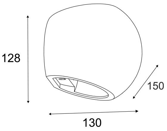 ΓΥΨΙΝΟ ΕΠΙΤΟΙΧΟ ΦΩΤΙΣΤΙΚΟ 1XG9 IBON Φ15x13x12,8CM - G85311W - G85311W