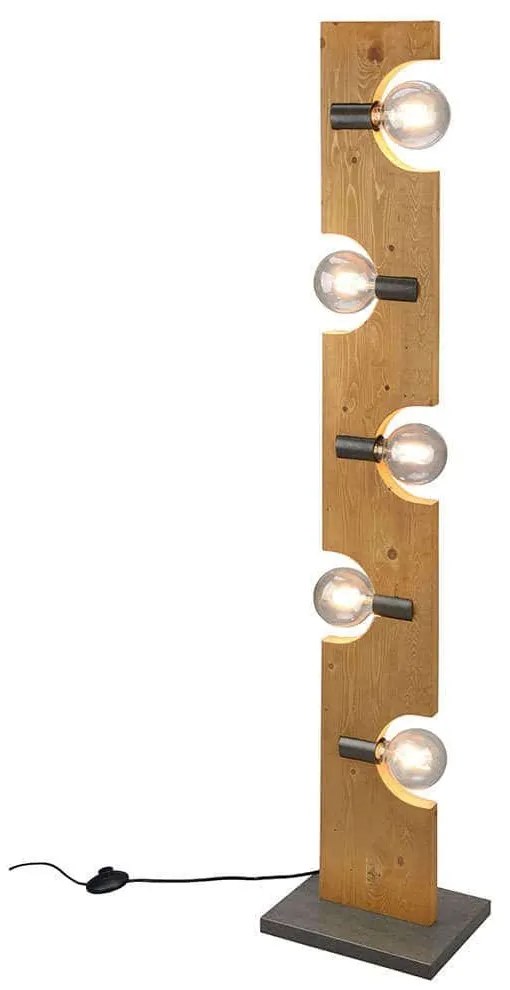 Φωτιστικό Δαπέδου Tailor 414300530 30x22x143cm 5xE27 10W Natural-Grey Trio Lighting