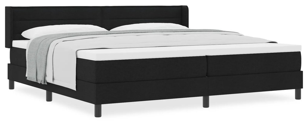 vidaXL Κρεβάτι box spring με στρώμα με στρώμα Μαύρο 200 x 200 cm