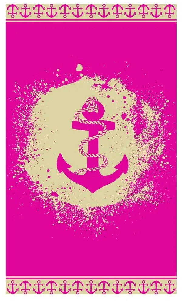 Πετσέτα Θαλάσσης Βελουτέ Ζακάρ Αιγυπτιακή Pink DimCol Θαλάσσης 90x170cm 100% Cotton
