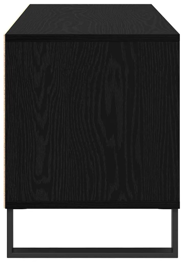 vidaXL Ντουλάπι TV με συρτάρι Μαύρη Οξυά 100 x 34,5 x 44,5 εκ.