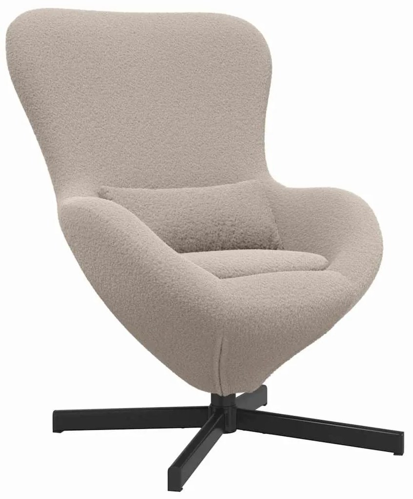 vidaXL Κάθισμα-αυγό Ανοιχτό γκρι 63 x 73 x 90 εκ