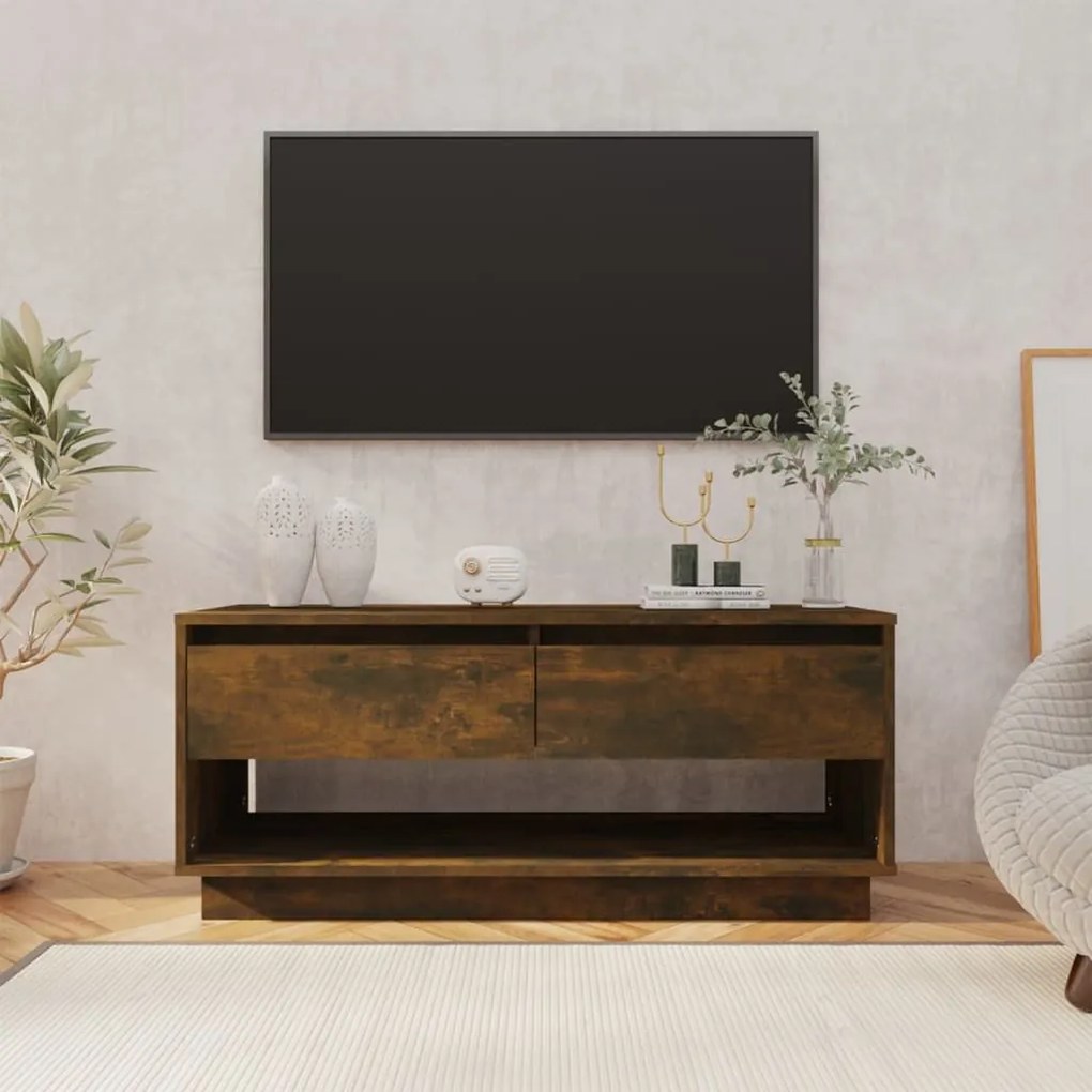 Έπιπλο Τηλεόρασης Καπνιστή Δρυς 102x41x44 εκ. Επεξ. Ξύλο 812972