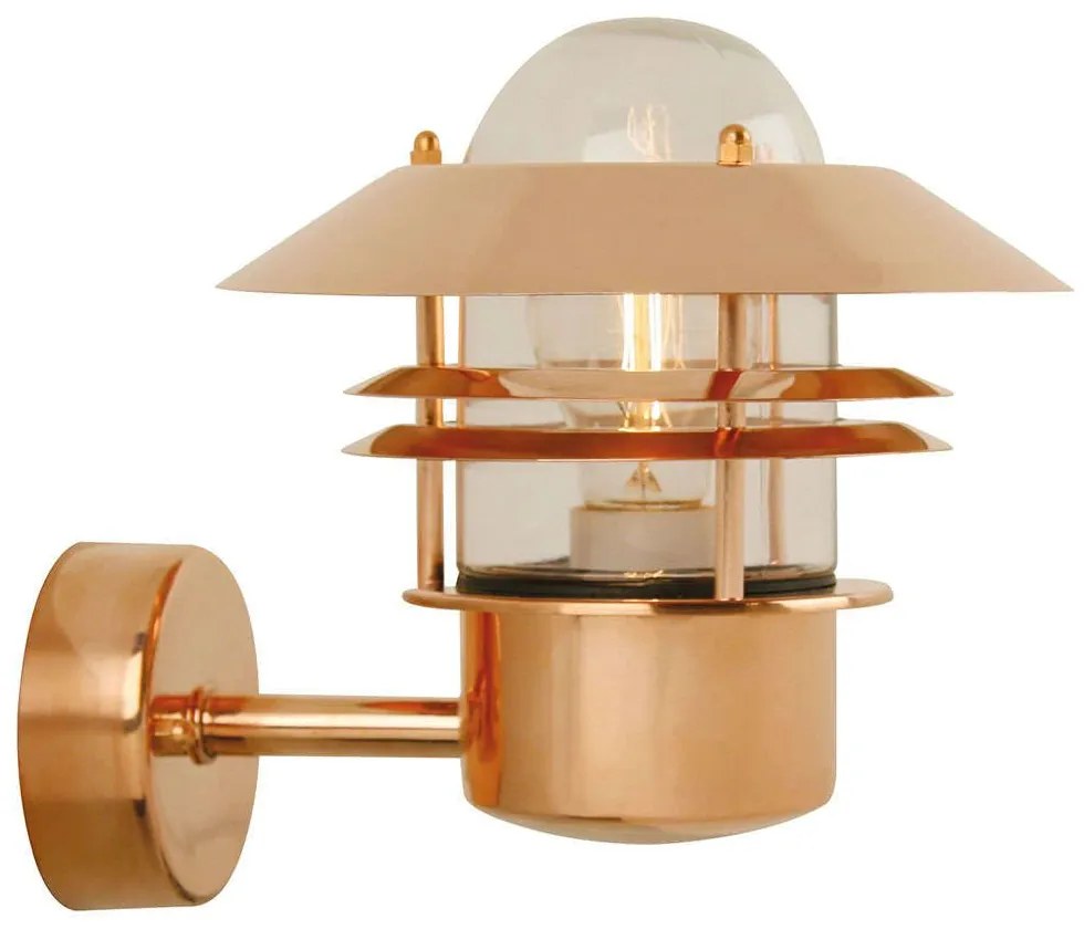 Φωτιστικό Τοίχου Blokhus Up 25011030 25x23cm 1xE27 60W IP54 Copper Nordlux Copper,Glass