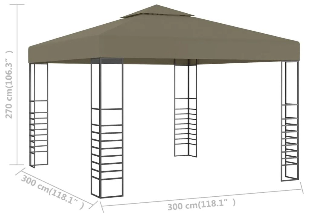 ΤΕΝΤΑ ΕΚΔΗΛΩΣΕΩΝ ΚΗΠΟΥ TAUPE 3 X 3 Μ. 180 ΓΡ/Μ² 312228