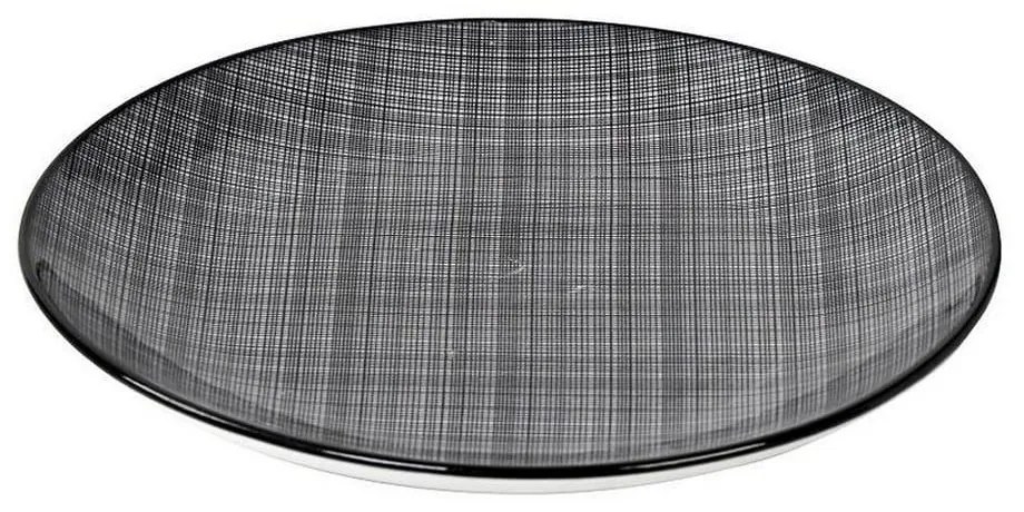 Πιάτο Linea Gray Σετ 6 τμχ Ata102K6 Ρηχό Φ27Cm. Κεραμικό Black Espiel Ceramic
