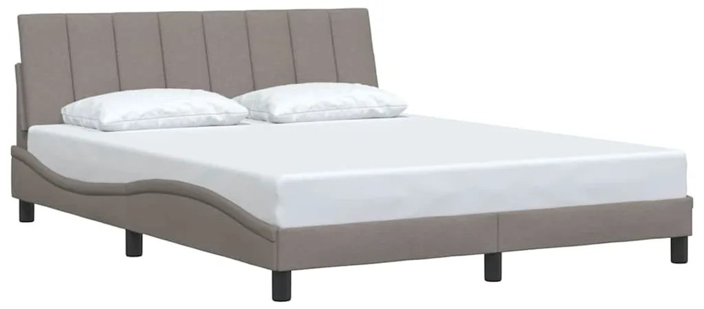 vidaXL Σκελετός Κρεβατιού Χωρίς Στρώμα Taupe 160x200 εκ. Υφασμάτινο