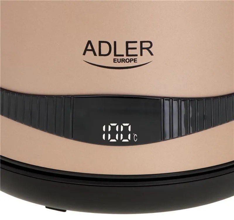 Ηλεκτρικός βραστήρας με θερμική συντήρηση Adler AD 1295, 1,7 L, 2200W, Ρύθμιση 40-100 βαθμούς, Χρυσός