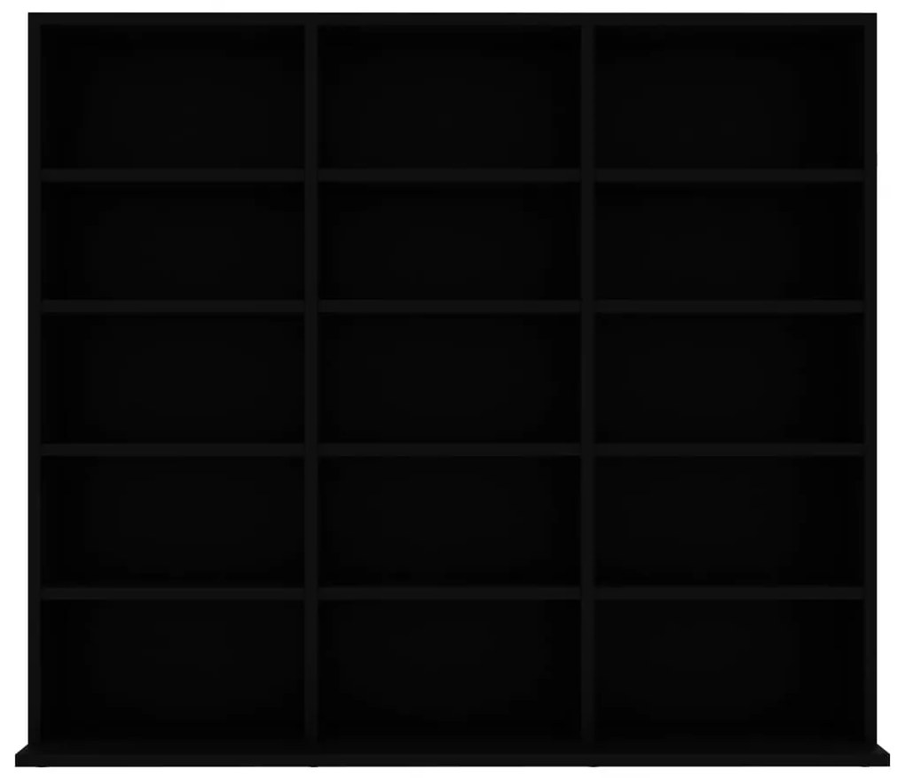 Έπιπλο για CD Μαύρο 100 x 23 x 89,5 εκ. από Επεξ. Ξύλο 801788