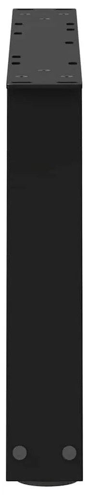 vidaXL Πόδια Τραπεζιού Σαλονιού Σχήματος V 2 τεμ. Μαύρο 50x(30-31,3) εκ. Ατσάλι