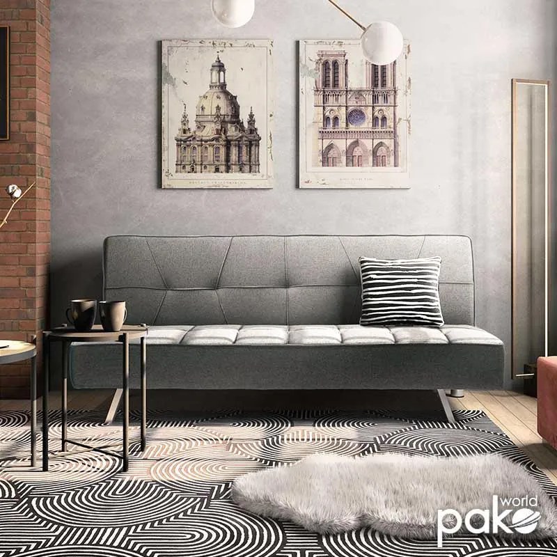 Καναπές - Kρεβάτι Travis 3θέσιος Ύφασμα Γκρι 175x83x74 εκ. 175x83x74 εκ.