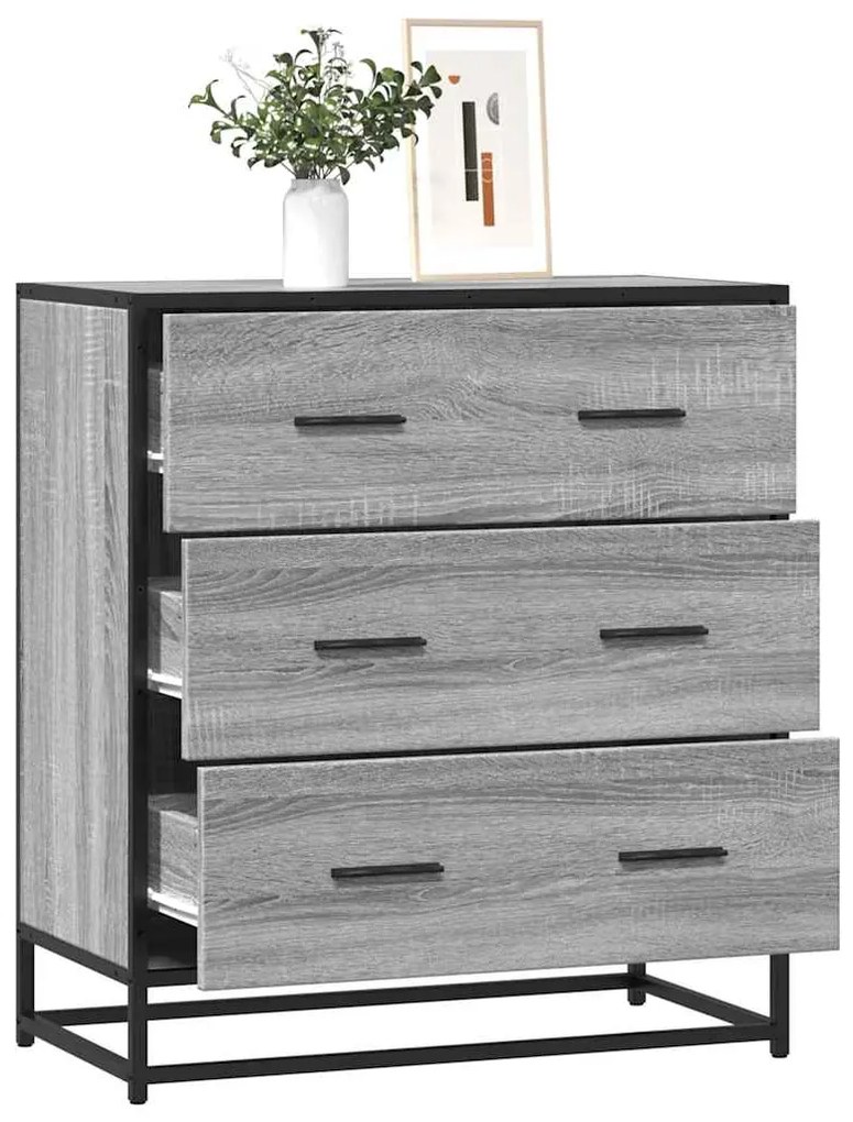 vidaXL Sideboard Grey Sonoma Κατασκευασμένο ξύλο και μέταλλο