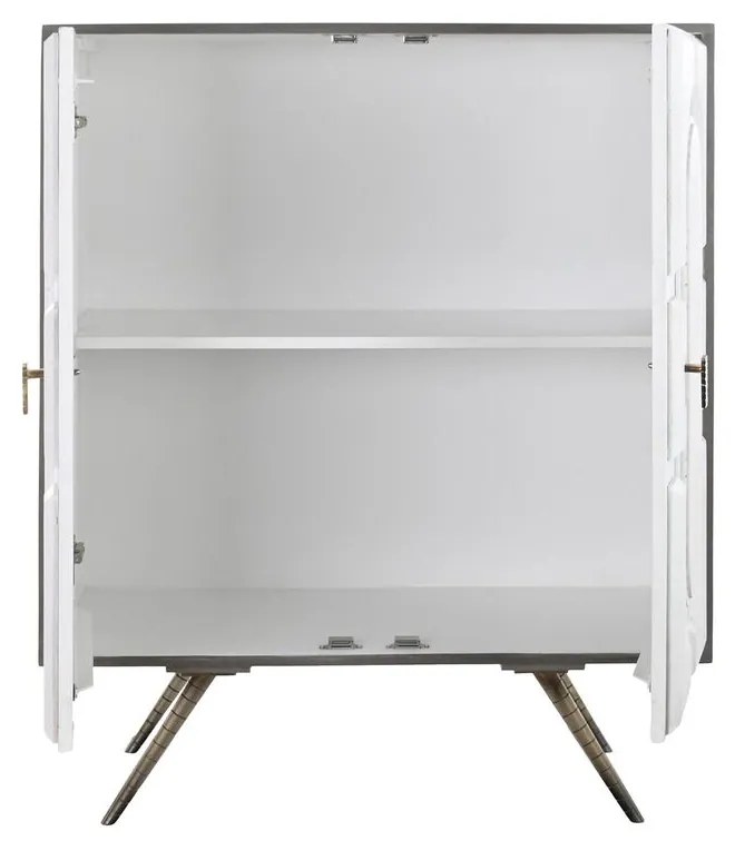 Σκευοθήκη DKD Home Decor Γκρι Χρυσό Λευκό Ορείχαλκος Ξύλο από Μάνγκο (93 x 41 x 114 cm)