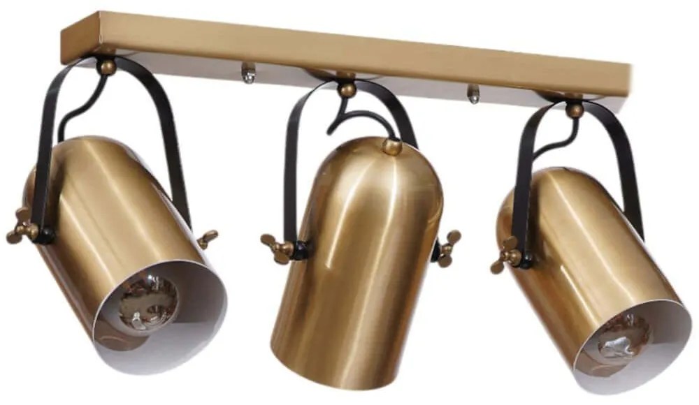 Φωτιστικό Οροφής - Σποτ 534LUN5871 55x11x25cm 3xE27 40W Gold Opviq