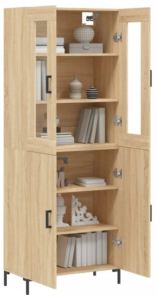 vidaXL Ντουλάπι Sonoma δρυς 69,5 x 34 x 180 εκ. από Επεξεργασμένο Ξύλο