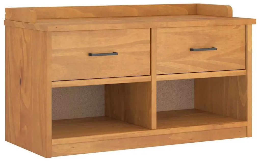vidaXL Πάγκος διαδρόμου "SANDNES" 87x40x50 εκ. Πεύκο μασίφ ξύλο