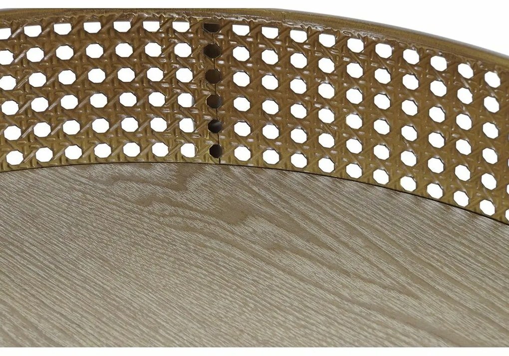 Βοηθητικό Τραπέζι DKD Home Decor 59 x 59 x 50 cm Φυσικό Μέταλλο