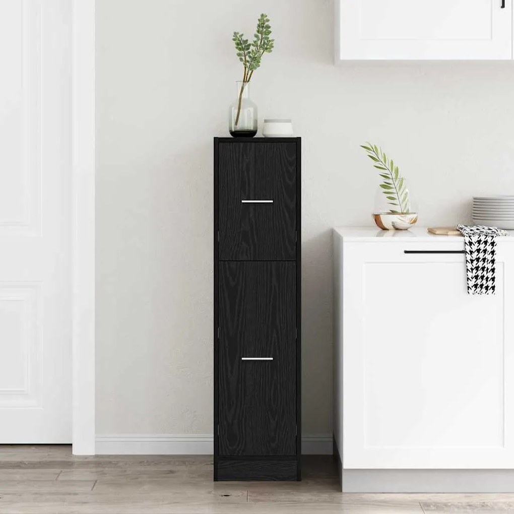 vidaXL Φαρμακοποιϊκή Ντουλάπα Μαύρη δρυς 30 x 41 x 118 εκ.