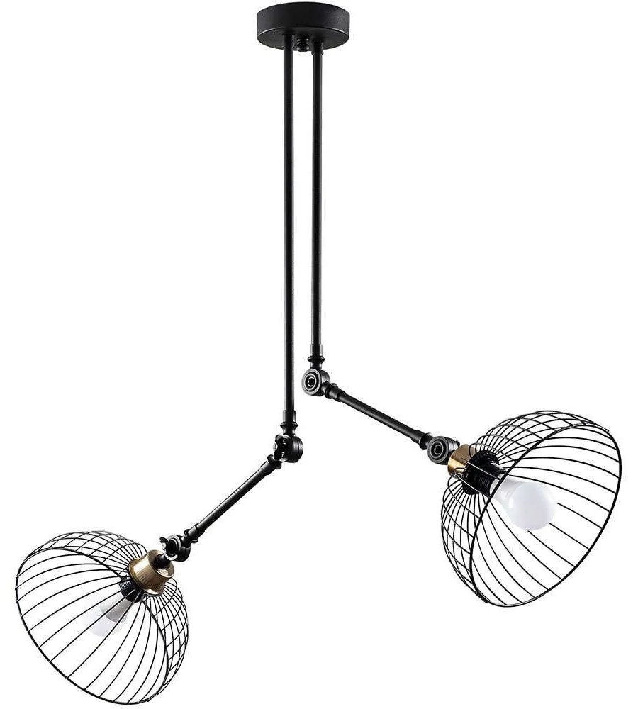 Φωτιστικό Οροφής Beybisi 584TTM1436 83x83x98cm 2xE27 40W Black-Gold Opviq