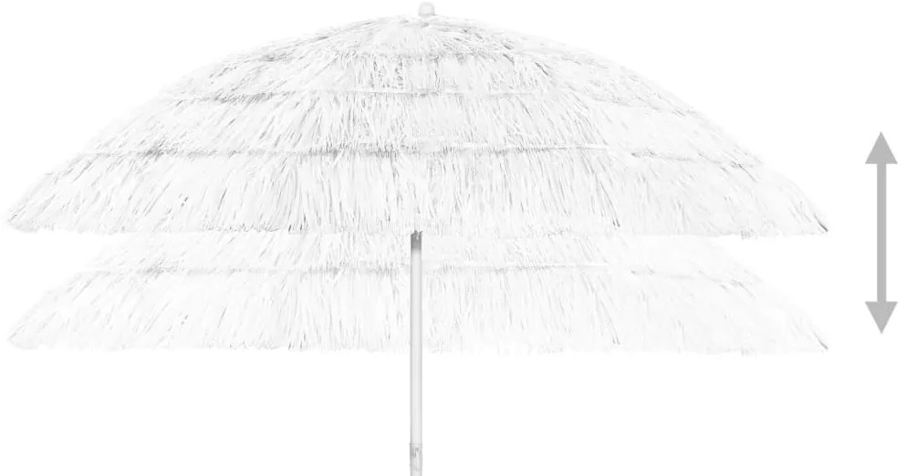 vidaXL Ομπρέλα Θαλάσσης Hawaii Λευκή 240 εκ.