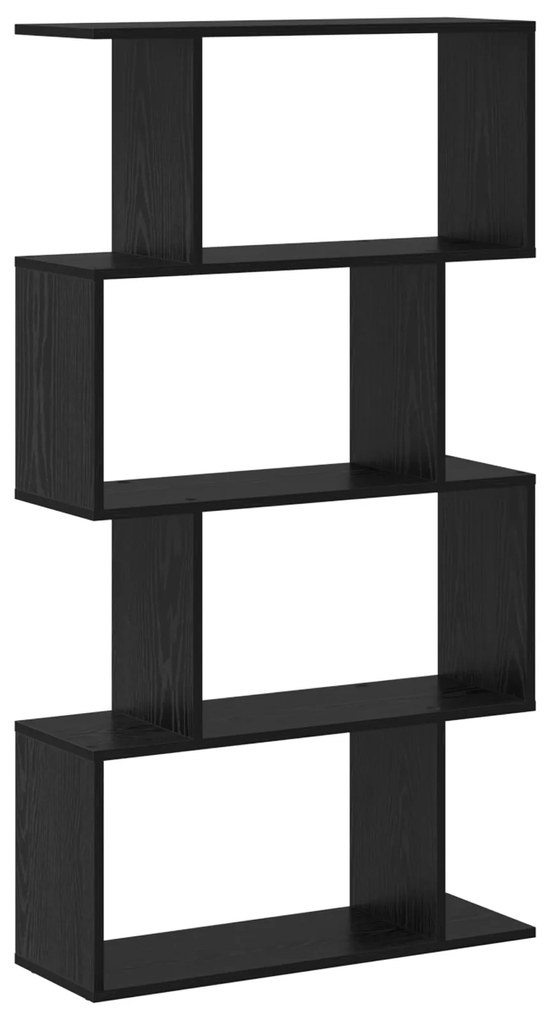 vidaXL Βιβλιοθήκη Μαύρη Οξυά 70 x 24 x 129 εκ. Επεξεργασμένο ξύλο