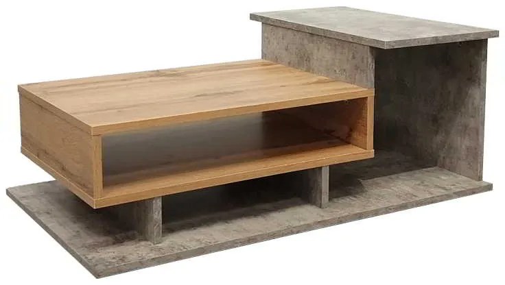 Τραπέζι σαλονιού Nuvele pakoworld σε γκρι antique-sonoma απόχρωση 90x50x35εκ