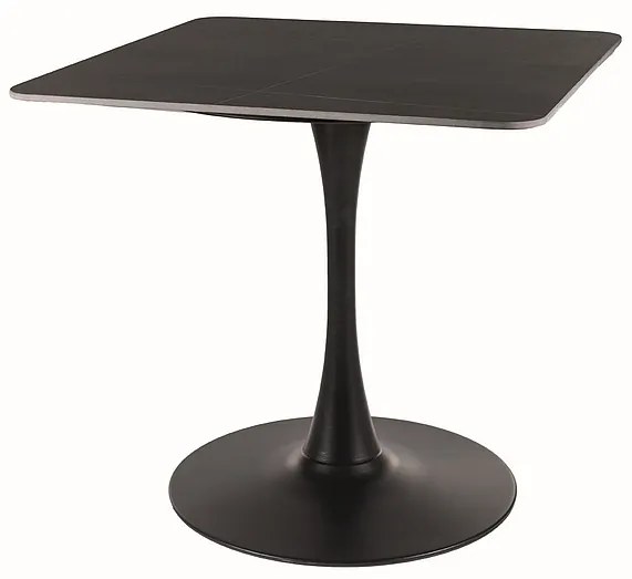 STÓŁ ESPERO II CZARNY MAT/CZARNY 80X80 DIOMMI-80-3300