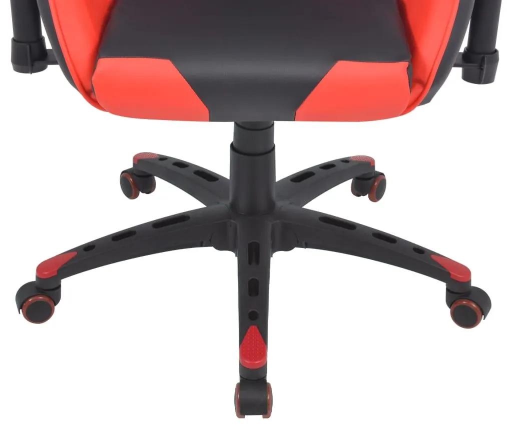 Καρέκλα Γραφείου Racing Ανακλινόμενη Κόκκινη Συνθετικό Δέρμα - Κόκκινο