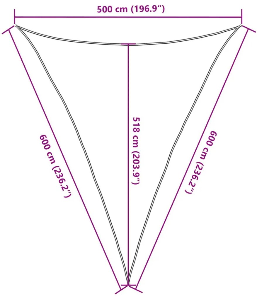 Πανί Σκίασης Μαύρο 5 x 6 x 6 μ. από HDPE 160 γρ./μ² - Μαύρο