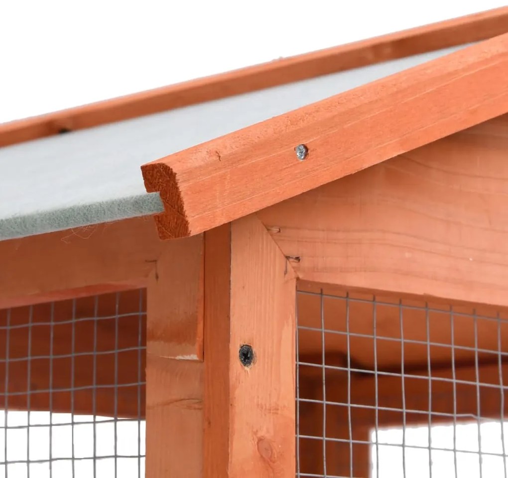 vidaXL Κλουβί Πτηνού 60 x 62 x 166 εκ. από Μασίφ Ξύλο Ελάτης