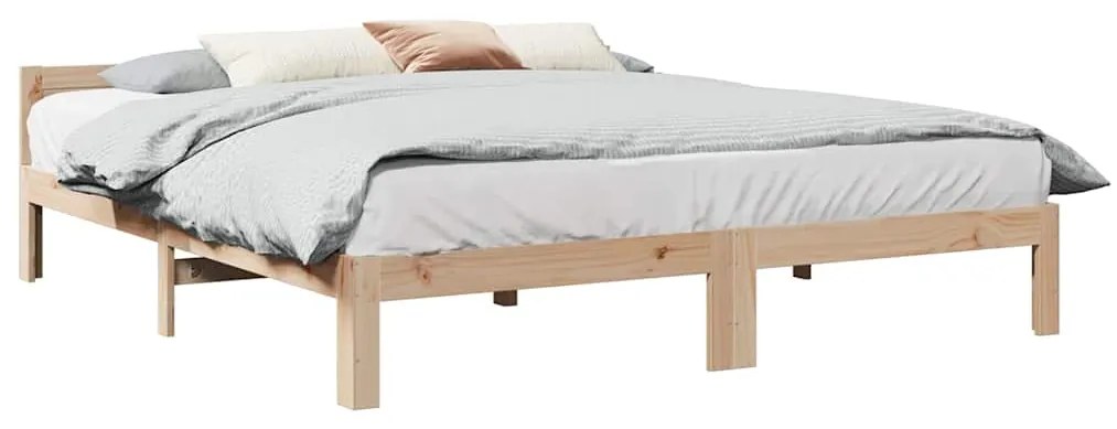 Σκελετός Κρεβατιού Χωρίς Στρώμα 160x200 εκ Μασίφ Ξύλο Πεύκου