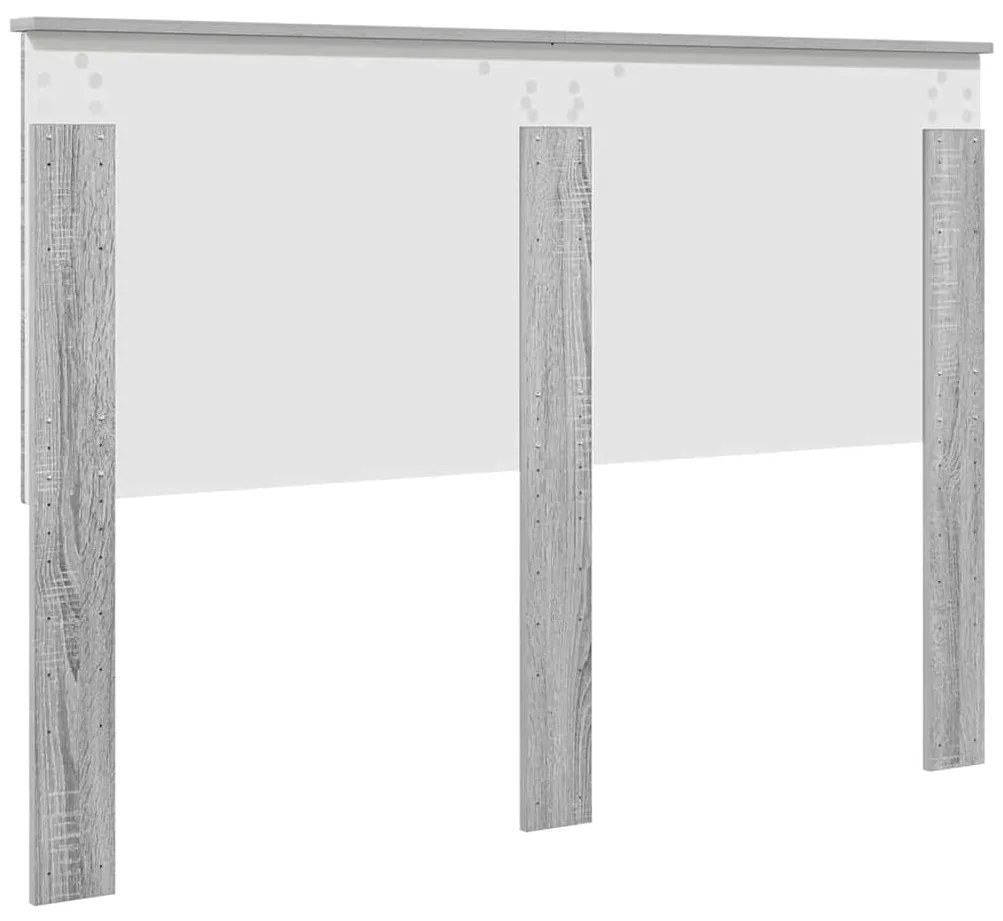 vidaXL Κεφαλάρι με κεφαλάρι Γκρίζο Σονομα 160 cm Επεξεργασμένο ξύλο