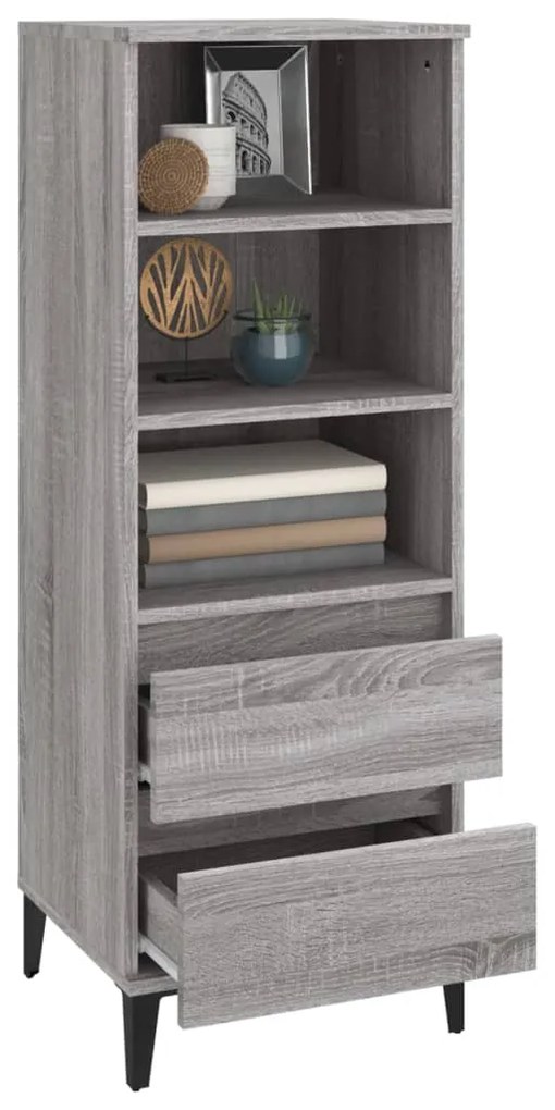 vidaXL Ντουλάπι Γκρι Sonoma 40x36x110 εκ. από Επεξεργασμένο Ξύλο