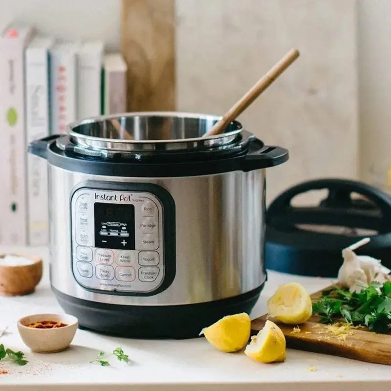 Πολυμάγειρας  Instant Pot Duo 8 113006101, 1200W, 7,6 l, 13 προγράμματα, Για 8-12 μερίδες, Λειτουργία ρύθμισης και λήξεως, Ασημί