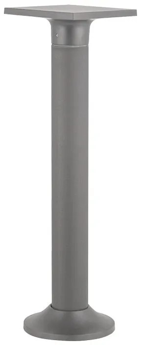 Adeleq Led Κολώνα PC ΄Εμμεσου Φωτισμού Τετράγωνη H70Cm 8W 3000Κ Ip54 Γκρι 9-899086