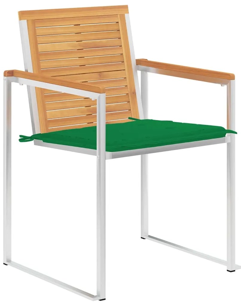 vidaXL Καρέκλες Κήπου 6 τεμ. από Μασίφ Ξύλο Teak με Μαξιλάρια