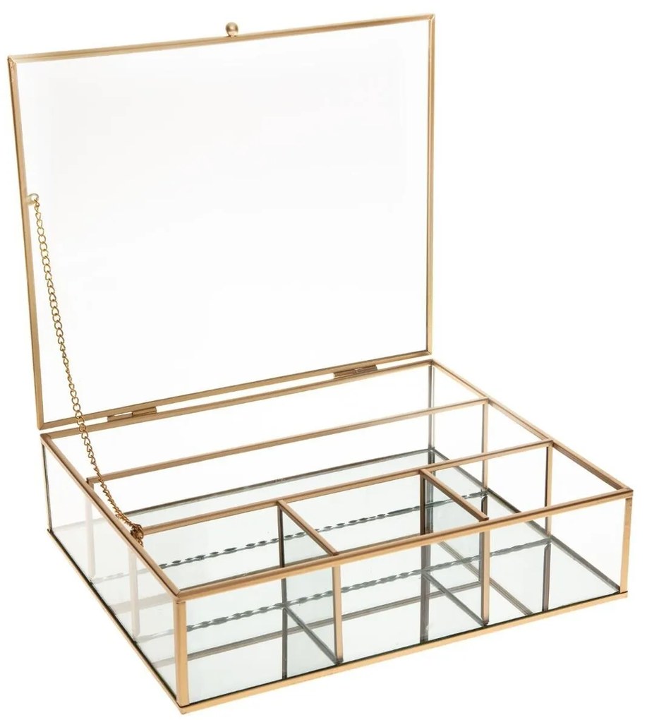 Μπιζουτιέρα 5 Θέσεων (27x22.5x7.5) A-S Gold Box 157216B