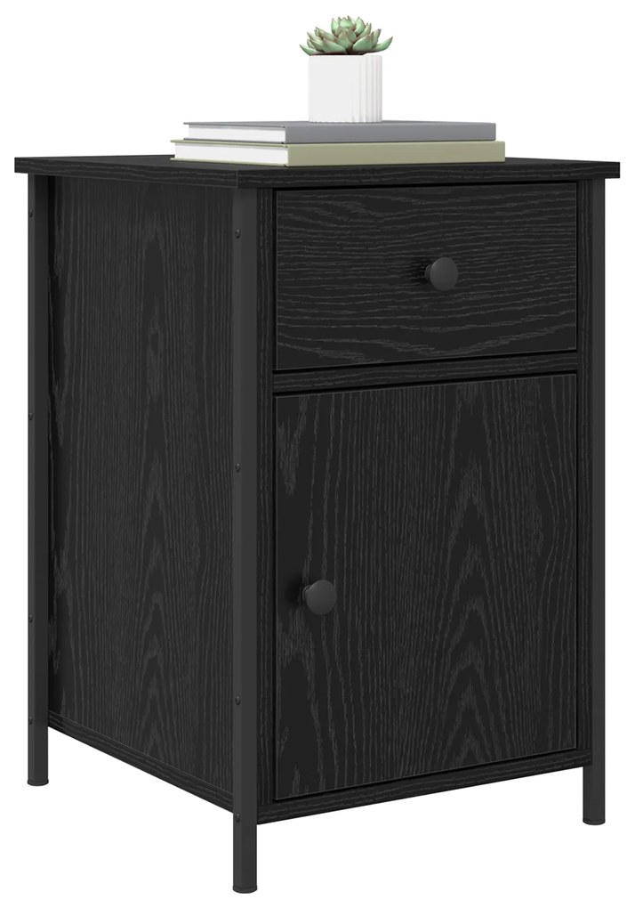 vidaXL Κομοδίνα 2 τεμάχια Μαύρης Καρυδιάς 40x42x60 εκ. Επεξεργασμένο ξύλο