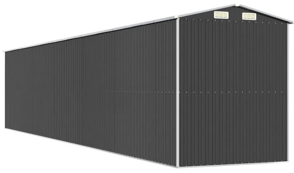 vidaXL Αποθήκη Κήπου Ανθρακί 192 x 1021 x 223 εκ. Γαλβανισμένο Ατσάλι