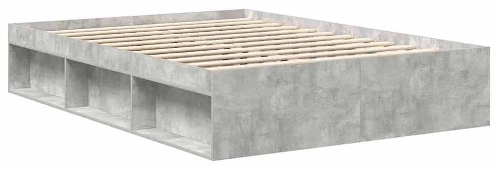 vidaXL Πλαίσιο Κρεβατιού Γκρι Σκυροδέματος 120x190 εκ. Small Double