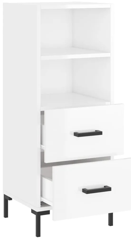 vidaXL Ντουλάπι Γυαλιστερό Λευκό 34,5x34x90 εκ. Επεξεργασμένο Ξύλο